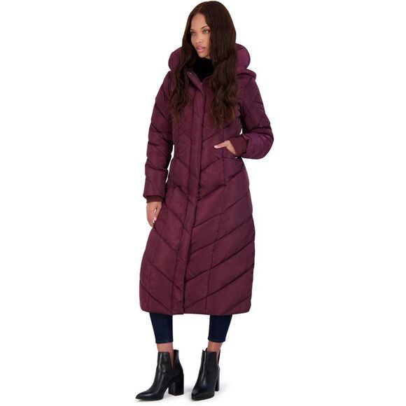 Steve Madden Women's Long Maxi Winter Puffer Coat Imperfections - Picture 1 of 6